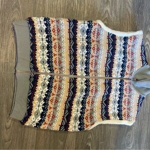 Vintage Colorful Patterned Knit Vest